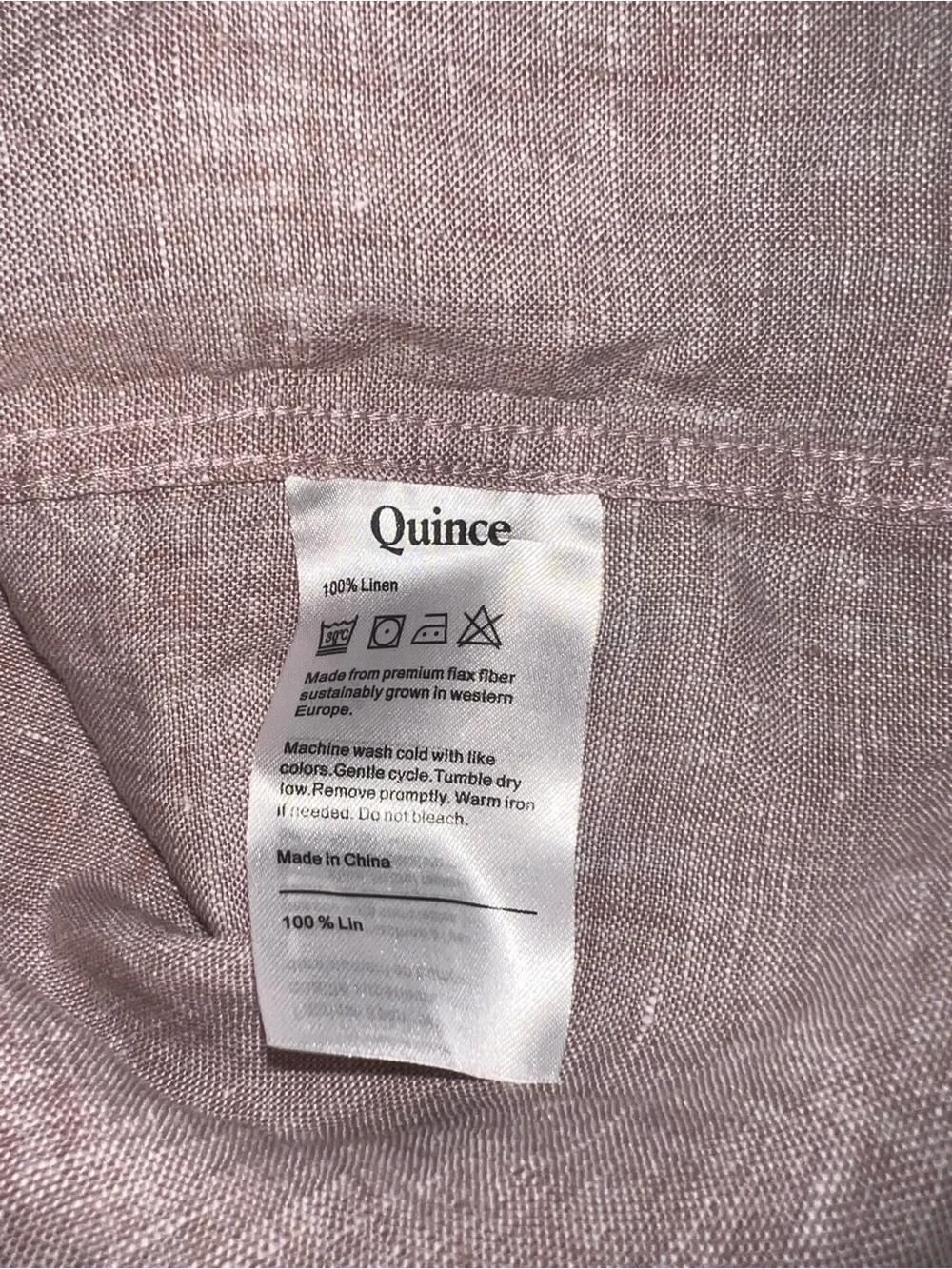 Quince 100% European Linen Long Sleeve Shirt in M